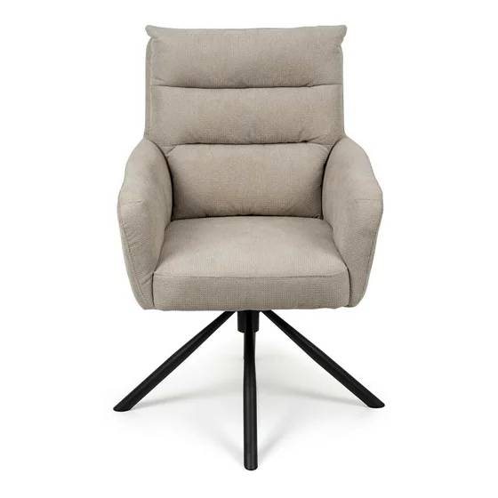 Scaun Rotativ Enzo, 60x60x92 h cm, Stofa, Gri Deshis picture - 2