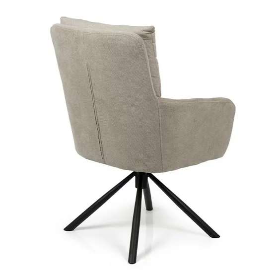 Scaun Rotativ Enzo, 60x60x92 h cm, Stofa, Gri Deshis picture - 3