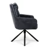Scaun Rotativ Enzo, 60x60x92 h cm, Stofa, Gri Inchis picture - 4