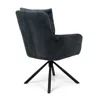 Scaun Rotativ Enzo, 60x60x92 h cm, Stofa, Gri Inchis picture - 3