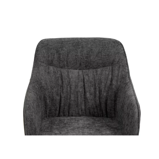 Scaun Rotativ Loren, 54x55x68 h cm, Stofa, Negru/Gri Inchis picture - 4