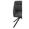 Scaun Rotativ Loren, 54x55x68 h cm, Stofa, Negru/Gri Inchis picture - 5