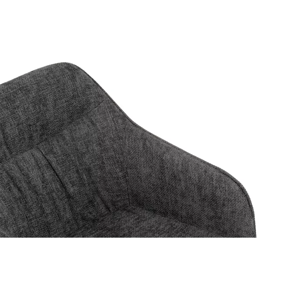 Scaun Rotativ Loren, 54x55x68 h cm, Stofa, Negru/Gri Inchis picture - 6