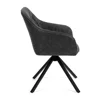 Scaun Rotativ Loren, 54x55x68 h cm, Stofa, Negru/Gri Inchis picture - 7