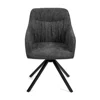 Scaun Rotativ Loren, 54x55x68 h cm, Stofa, Negru/Gri Inchis picture - 8