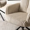 Scaun Rotativ Janeiro, 61x70x90 h cm, Stofa Raita, Beige picture - 3