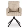 Scaun Rotativ Janeiro, 61x70x90 h cm, Stofa Raita, Beige picture - 5