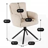 Scaun Rotativ Janeiro, 61x70x90 h cm, Stofa Raita, Beige picture - 8