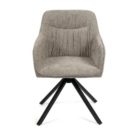 Scaun Rotativ Loren, 54x55x68 h cm, Stofa, Gri