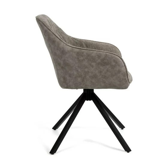 Scaun Rotativ Loren, 54x55x68 h cm, Stofa, Gri picture - 6