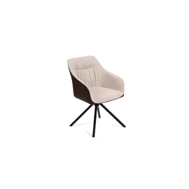Scaun Rotativ Loren, 54x55x68 h cm, Stofa, Maro/Crem