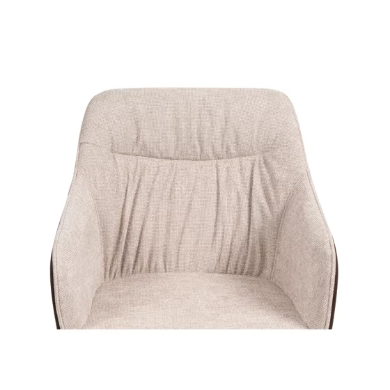 Scaun Rotativ Loren, 54x55x68 h cm, Stofa, Maro/Crem picture - 5