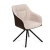 Scaun Rotativ Loren, 54x55x68 h cm, Stofa, Maro/Crem picture - 1