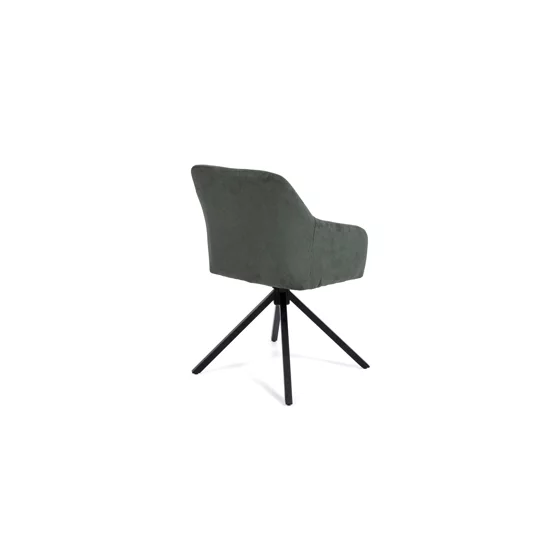 Scaun Rotativ Loren, 54x55x68 h cm, Stofa Raiata, Verde picture - 5