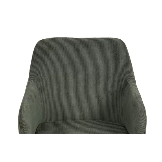 Scaun Rotativ Loren, 54x55x68 h cm, Stofa Raiata, Verde picture - 6