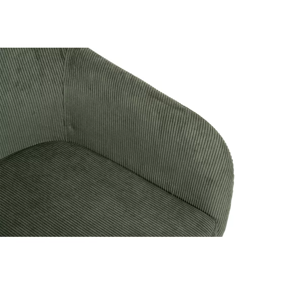 Scaun Rotativ Loren, 54x55x68 h cm, Stofa Raiata, Verde picture - 7