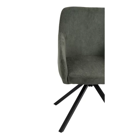 Scaun Rotativ Loren, 54x55x68 h cm, Stofa Raiata, Verde picture - 8
