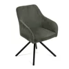 Scaun Rotativ Loren, 54x55x68 h cm, Stofa Raiata, Verde picture - 1