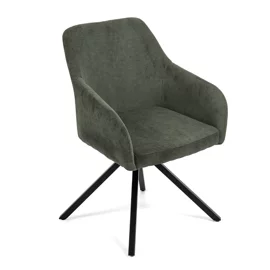 Scaun Rotativ Loren, 54x55x68 h cm, Stofa Raiata, Verde