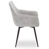 Scaun Rotativ Lotso, 60x60x90 h cm, Structura Metalica, Sezut si Spatar Tapitate cu Stofa Gri picture - 4