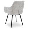 Scaun Rotativ Lotso, 60x60x90 h cm, Structura Metalica, Sezut si Spatar Tapitate cu Stofa Gri picture - 5