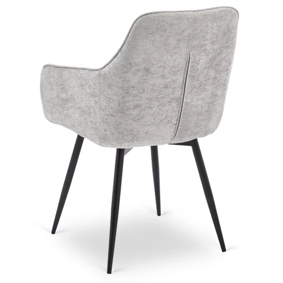 Scaun Rotativ Lotso, 60x60x90 h cm, Structura Metalica, Sezut si Spatar Tapitate cu Stofa Gri picture - 5