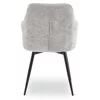Scaun Rotativ Lotso, 60x60x90 h cm, Structura Metalica, Sezut si Spatar Tapitate cu Stofa Gri picture - 6