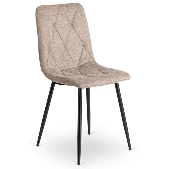 Scaun Ruen 2, 48x57x90 H CM, Structura metalica, Negru/Bej picture - 1