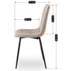 Scaun Ruen 2, 48x57x90 H CM, Structura metalica, Negru/Bej picture - 9