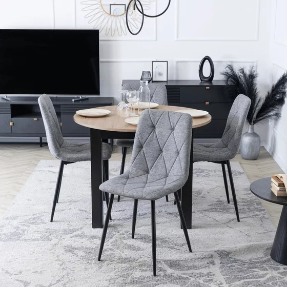 Scaun Ruen 2, 48x57x90 H CM, Structura metalica, Negru/Gri picture - 10