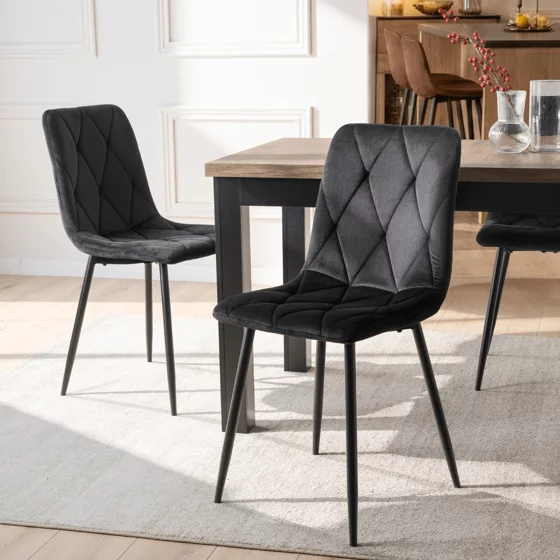 Scaun Ruen , 48x57x90 H CM, Structura metalica, Negru picture - 2