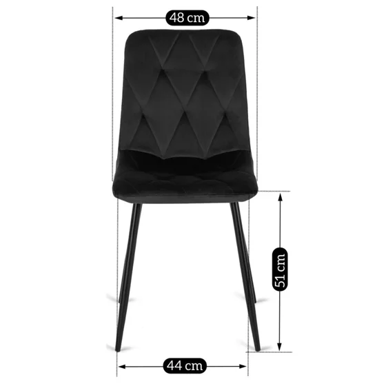 Scaun Ruen , 48x57x90 H CM, Structura metalica, Negru picture - 9