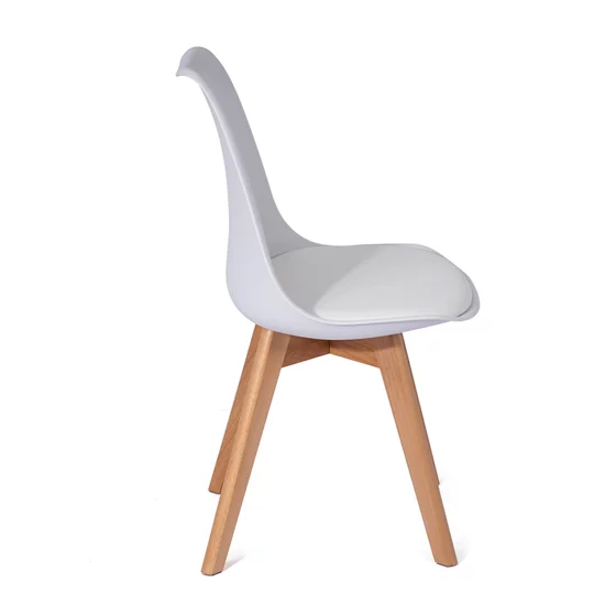 Scaun Scandino, 57x50x82 cm, Lemn/Polipropilena, Natur/Alb picture - 3