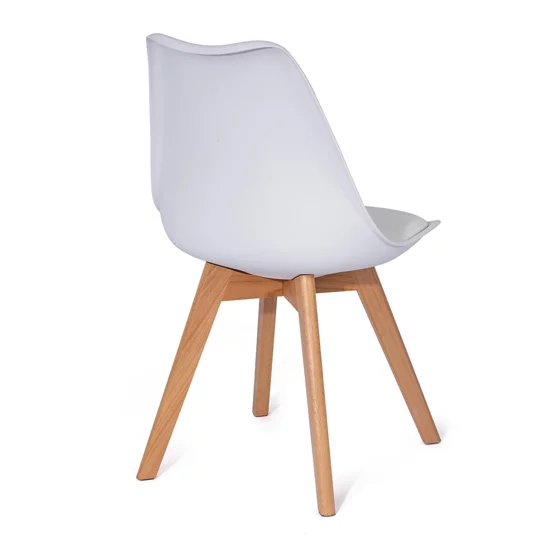 Scaun Scandino, 57x50x82 cm, Lemn/Polipropilena, Natur/Alb picture - 5