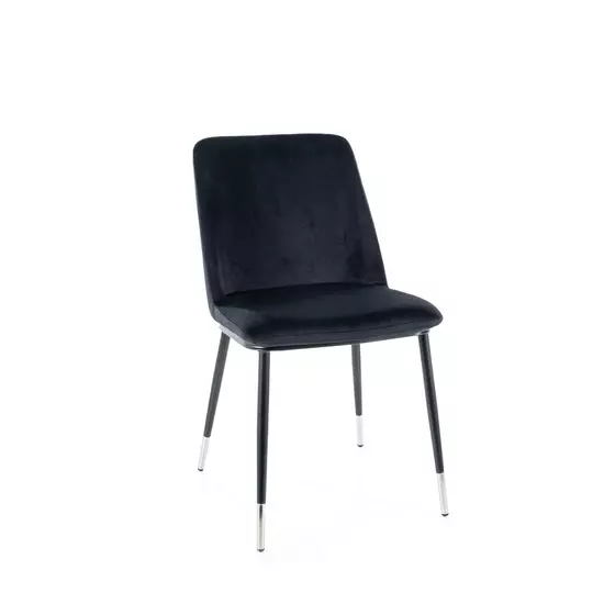 Scaun Skog 108, 48x58x85 cm, Velvet Negru picture - 1