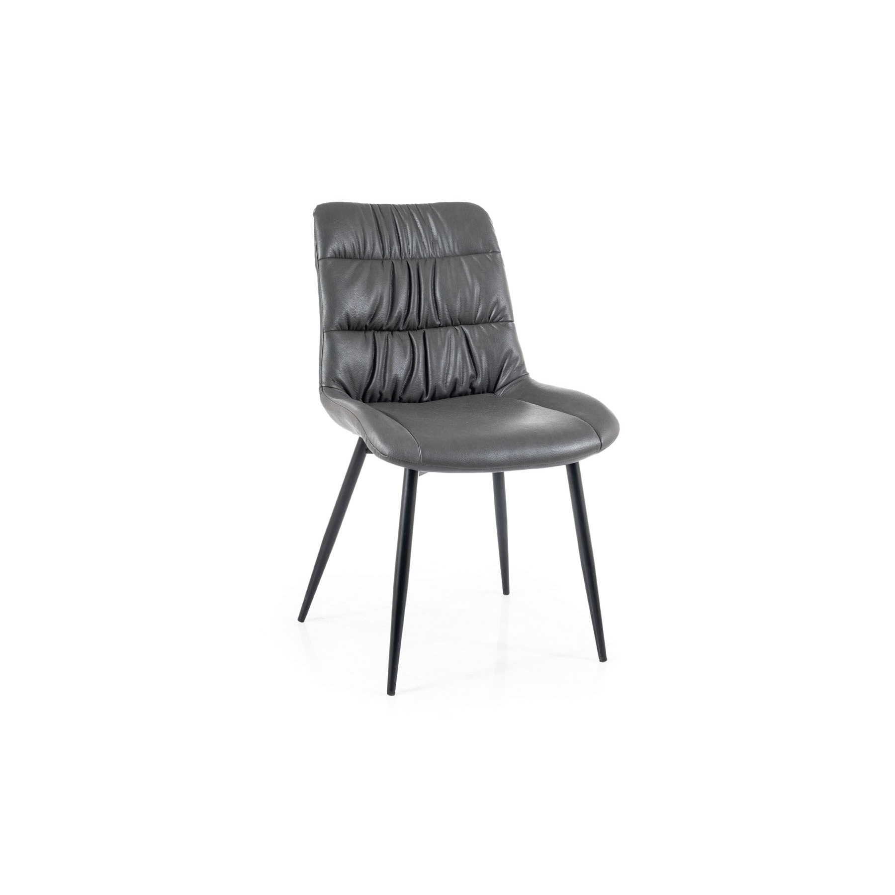 Scaun skog 114, piele sintetica, 51x63x87 cm, gri