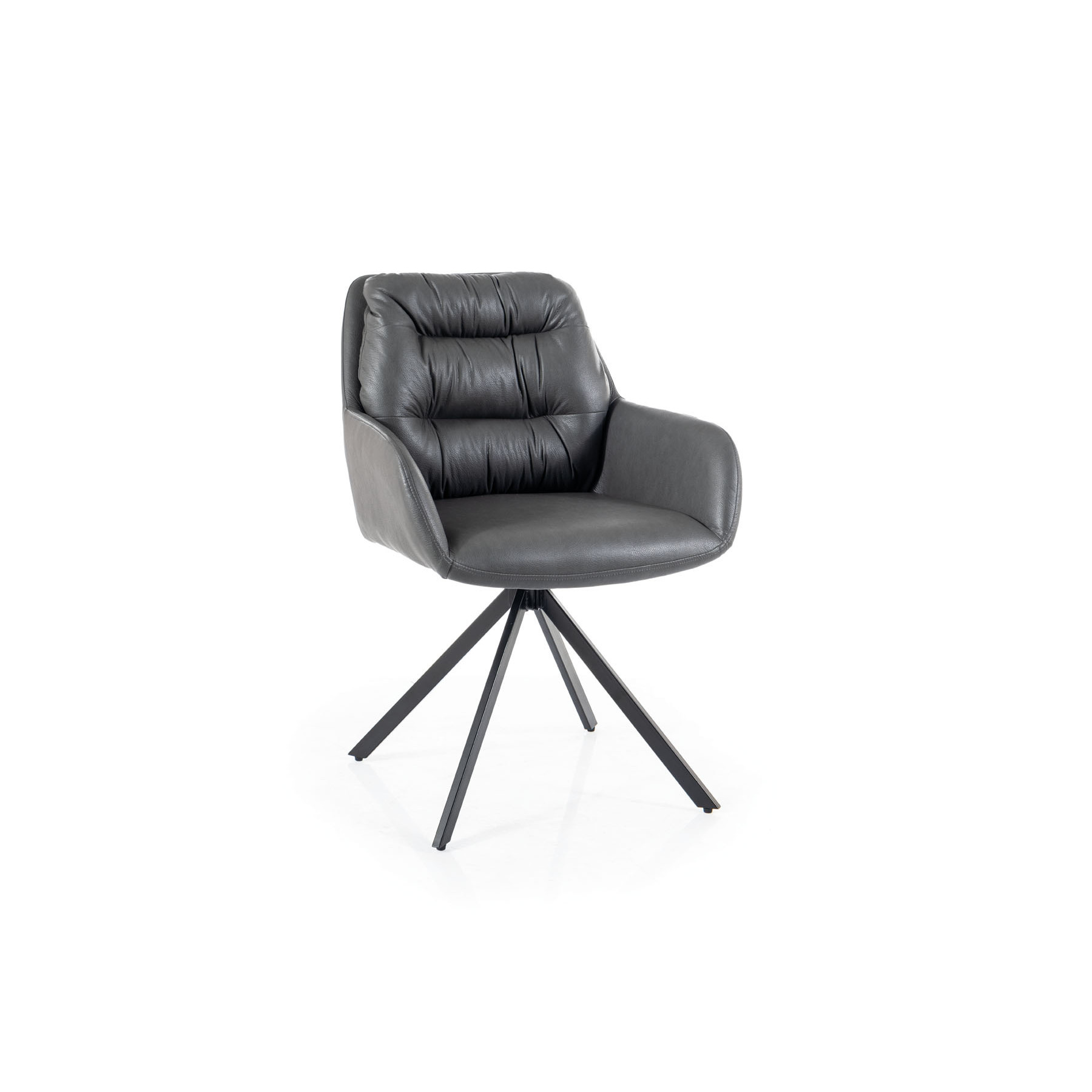Scaun skog 124, piele sintetica, 58x64x85 cm, gri