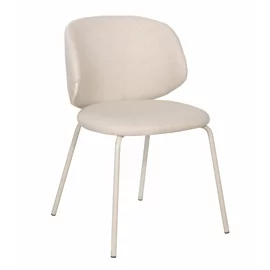 Scaun Skoga, 53x54x77 h cm, Metal/Stofa, Crem