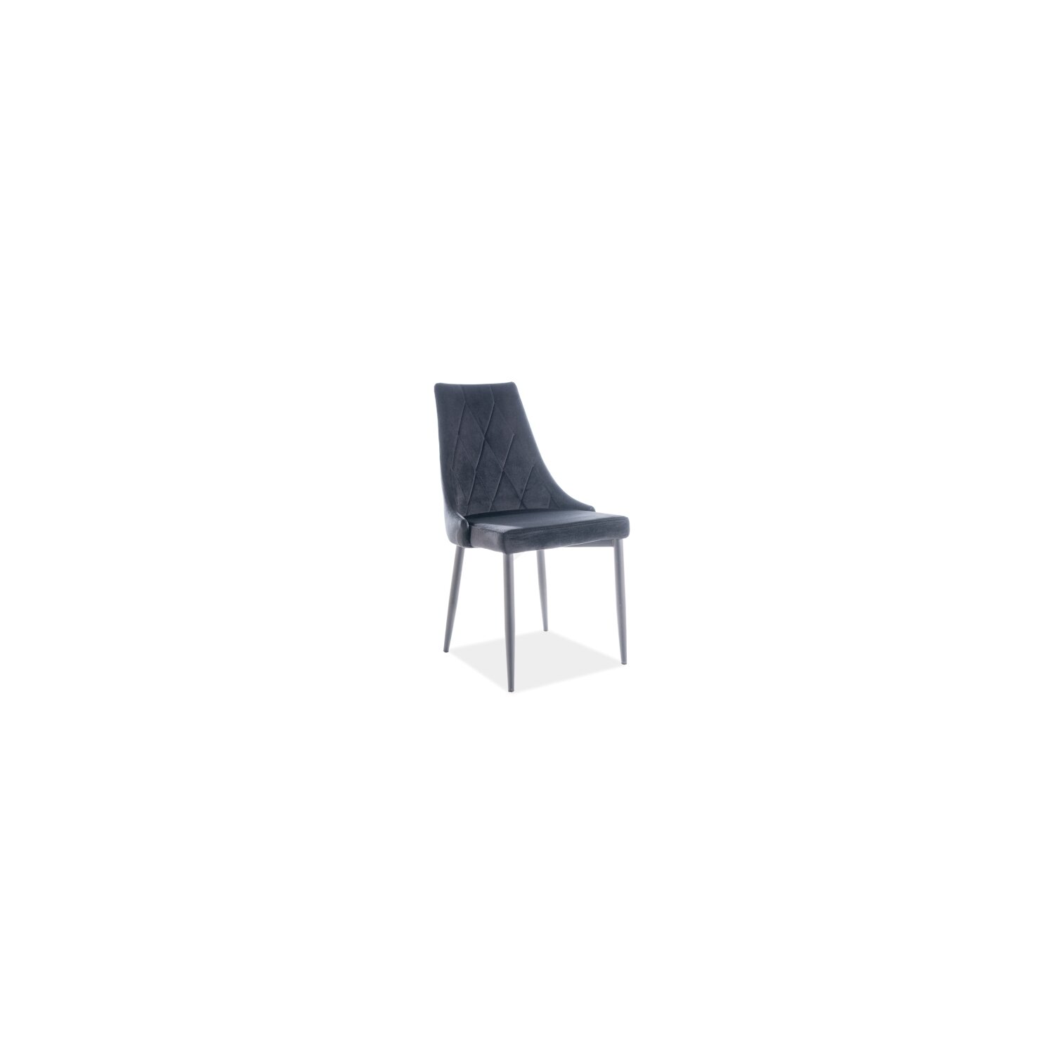 Scaun trix b velvet negru