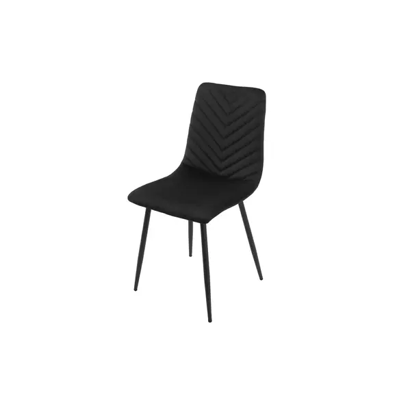 Scaun Vector, 44x55x87.5 cm, Velvet Negru picture - 1
