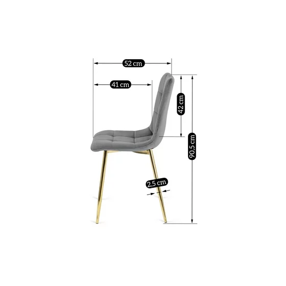 Scaun Yana, 43x52x91 h cm, Catifea, picture - 7