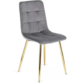 Scaun Yana, 43x52x91 h cm, Catifea, Auriu/Gri
