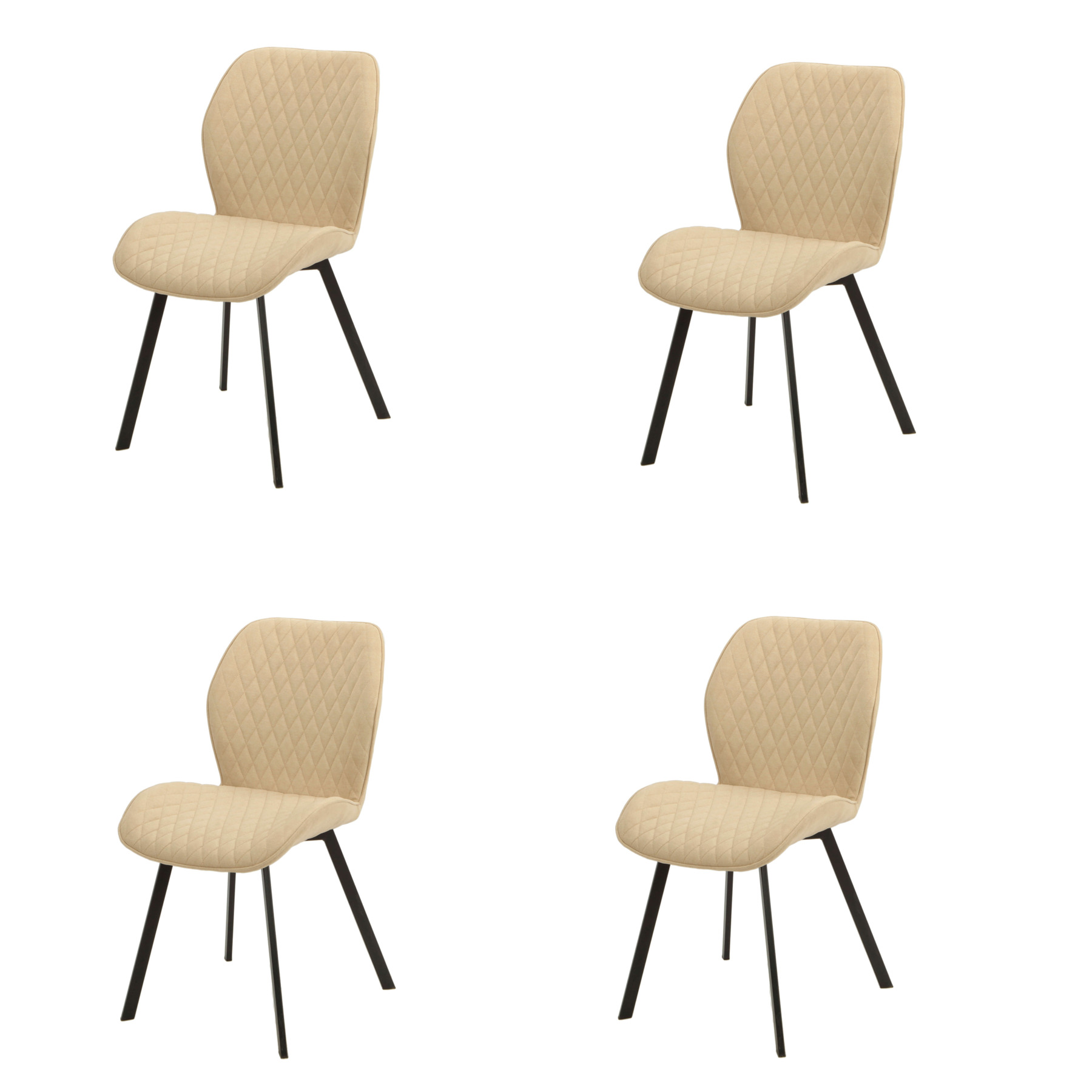 Set 4 scaune klaus, 50x64x90 cm, beige