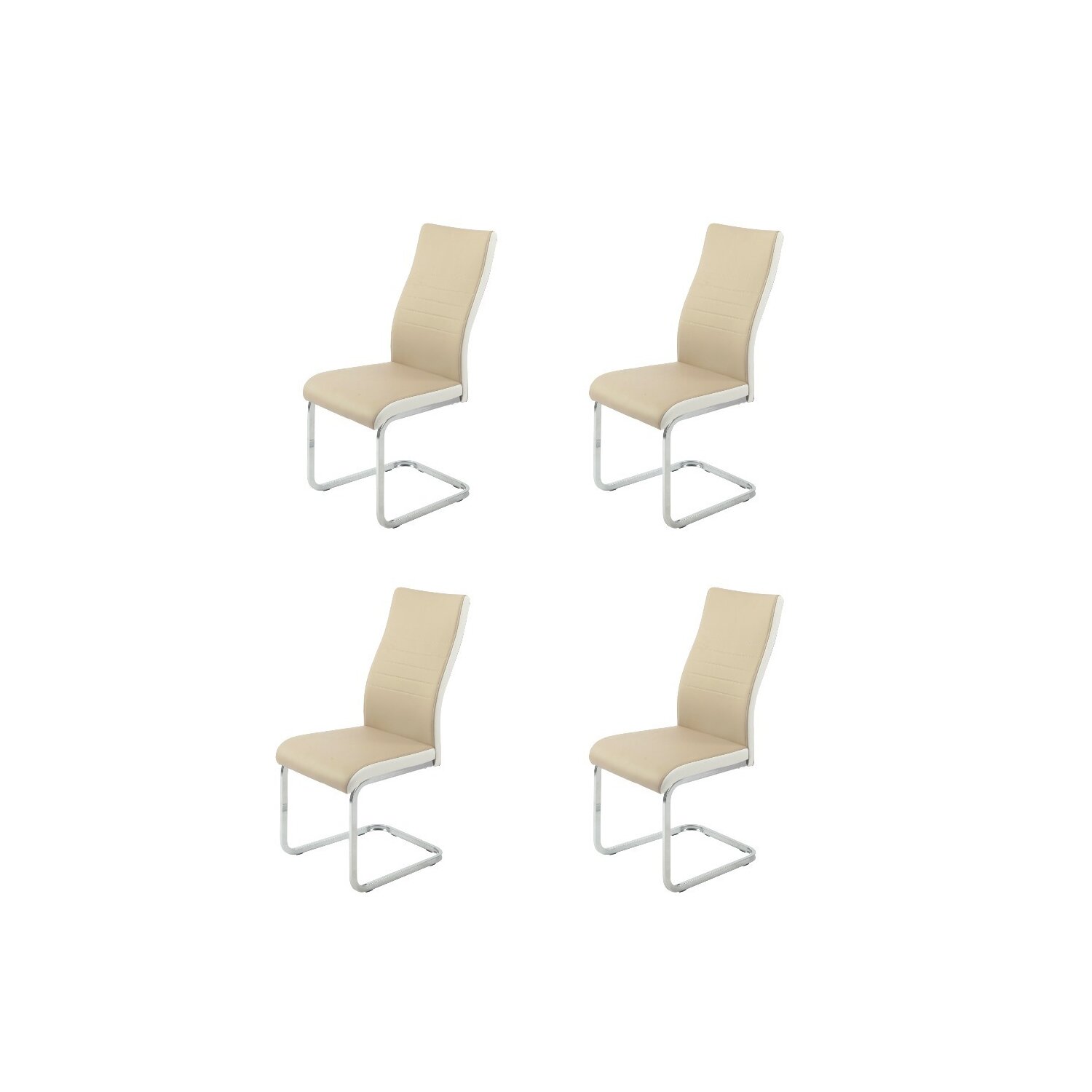 Set 4 scaune napoli beige/alb