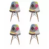 Set 4 Scaune Wells, Stofa Multicolor Patchwork picture - 1