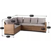 Set De Gradina Cortado,  230x175x86 h cm, Ratan Sitetic, Maro/Gri picture - 9