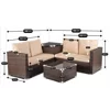 Set De Gradina/Terasa Niger, 2 Canapele + Masuta + Cutie Depozitare, TehnoRatan, Maro/Beige picture - 10