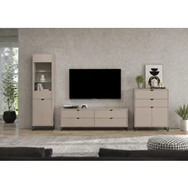 Set Living Caseres TYP33+TYP51+TYP01, 2 Usi + 2 Sertare, 287x38x184 h cm, Pal Melaminat/MDF, Casmir