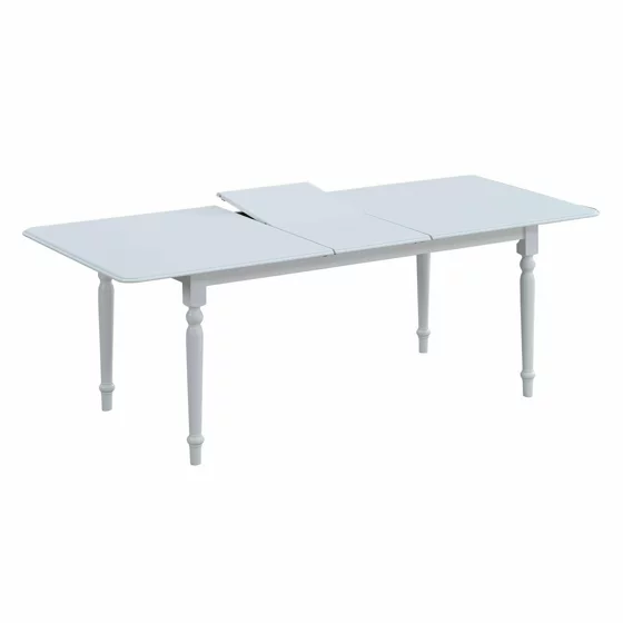 Set Masa Extensibila Clover + 6 Scaune Benoni, 160-200x90x76 h cm, Lemn/MDF, Alb picture - 2