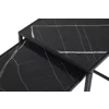 Set Masute de Cafea Duetta, 38x38x41 h cm + 35x35x38 cm, Metal/Pal Melaminat, Negru Marmura picture - 4